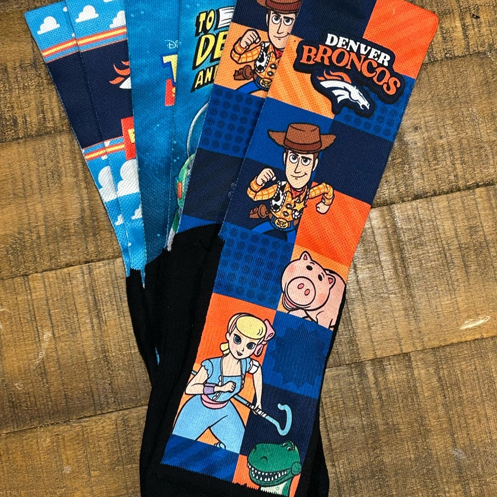 Toy Story Denver Broncos socks
